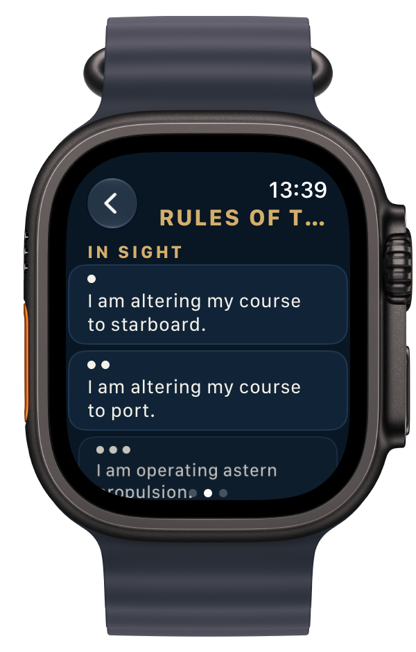 Sound signals in the Steady As Almanac on Apple Watch Ultra